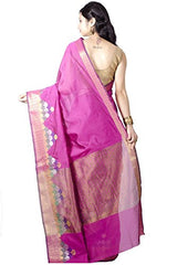 Chandrakala Women's Banarasi Cotton Silk Saree(Pink)