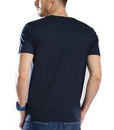 Adro Men's Round Neck Cotton T-Shirt (Navy(SIZE-M)