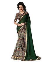 Glory Sarees Women's Georgette Saree(greenberry_green)