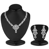 Sukkhi White Australian Diamond Necklace Set Combo For Women