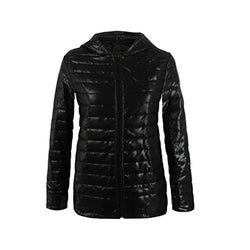 Clearance Sale! Women Coat,Canserin Women Winter Hooded Coat Long Sleeve Zipper Cotton Jacket Warm Cotton Hoodies Outwear (XL, Black)