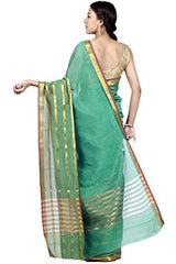 Chandrakala Women's Banarasi Cotton Silk Saree(Green)