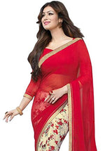 Sky Global Women's Georgette Saree With Unstitched Blouse (MultiColour_Saree_2075)