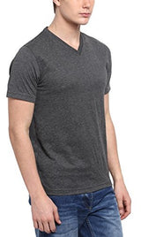 Aventura Outfitters Men's Cotton T-Shirt (AOTE29-L_Charcoal Melange)