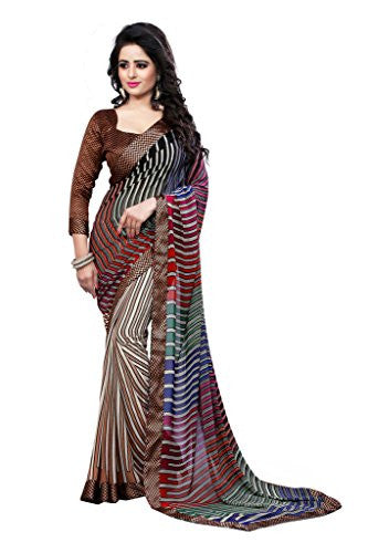 Glory Sarees Women's Georgette Saree (vn011_multi colour)