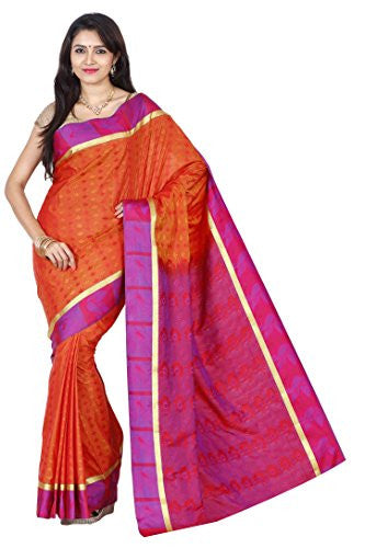 Mysore silk saree Kanchipuram silk saree (PMB002 ORANGE MEGANTHA)