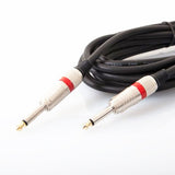 4 Packs: EMB Professional QTQ-16G15F 1/4" TS To 1/4" TS Balanced 16 Gauge 15 Feet Instrument / Speaker Heavy Duty Patch Cable