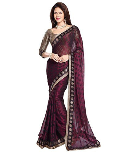 Sargam Fashion Traditional Party Wear Maroon Saree - SRF-143