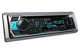 Kenwood KMR-D368BT Bluetooth Receiver + KFC-1653MRW 6.5" 2-Way Marine Speaker Boat-Yacht-ATV - 4 Speakers/300W + Free Magnet Phone Holder