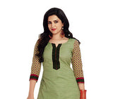 AngelFab Women Cotton Dress Material(ARCHNA_PRINT_Beige_Free Size)
