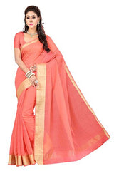 Rani Saahiba Women's Synthetic Saree (SKR1351__Orange_Free Size)