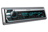 Kenwood KMR-D768BT Bluetooth Receiver + GBR300-4D 4 Channels Digital Amplifier + KFC-1653MRW 6.5" 2-Way Marine Speaker Boat-Yacht-ATV - 4 Speakers/300W + Free Magnet Phone Holder