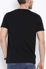 Colors Couture Solid Black 100% Cotton with Round Neck Half Sleeves Slim Fit T-shirts for Men Stylish wear, Daily Wear, Casual Wear, T-shirts for men plain