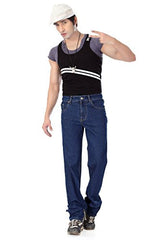 Dragaon Men's Cotton Stretchable Relax Fit Jeans (d-813-34_34_Blue)