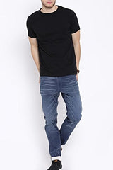Colors Couture Solid Black 100% Cotton with Round Neck Half Sleeves Slim Fit T-shirts for Men Stylish wear, Daily Wear, Casual Wear, T-shirts for men plain