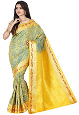 RRs Women's kanchipuram Art silk Saree handloom saree ( MPRP001 ANANDA GOLD )
