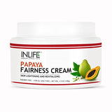 INLIFE Natural Papaya Fairness Moisturizer Cream (100 gm) Paraben Free Cosmetic For Skin Whitening, Ageing, Wrinkles, Blemish, Tightening and Black Spots