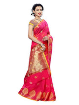 Mimosa Women Kanchipuram Cotton Art Saree With Tissue Blouse (Pink ,3144-7094-AB-RANI)