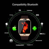 DZ09 Bluetooth Smart Watch with Camera for Iphone and Android Smartphones Samsung Sony LG (golden)