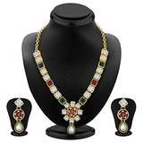 Sukkhi Lavish Gold Plated AD Necklace Set For Women