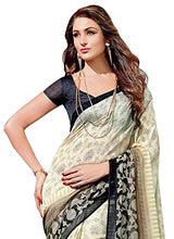 Trendz Women's Silk Saree (TZBS_Cream and Black_Cream)