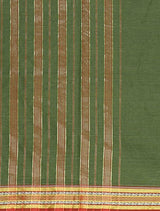 Mimosa Women's Traditional Cotton Silk Saree With Blouse Color:Olive(3336-HMK-22-OLV )