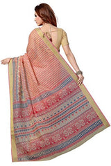 Rani Saahiba Woven Border Printed Cotton Saree(SKR1656_Pink)