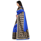 e-VASTRAM Womens Art Mysore Printed Silk(NS8D_Blue)