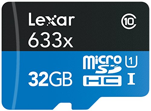 Lexar High-Performance microSDHC 633x 32GB UHS-I Card w/SD Adapter - LSDMI32GBBNL633A