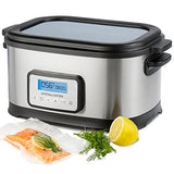 Andrew James Professional Sous Vide Machine Water Bath Cooker, 8.5L with 6L Cooking Capacity, Built In Timer, Includes Rack and Tongs