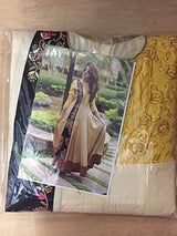 Royal Export Women's Cotton Beige Semistithed Anarkali Suit