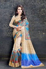 Trendz Printed Cotton Silk Brown Saree(TZ_Mayur_Pankh)