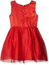 The Children's Place Girls' Little Sleeveless Rosette Dress, China Red, 4