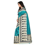e-VASTRAM Womens Art Mysore Printed Silk(NS7D_Blue)