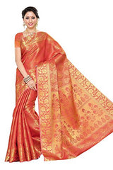 Mimosa Women's Traditional Art Silk Saree Kanchipuram Style, color :Straberry(3245-197-SD-STRAB)
