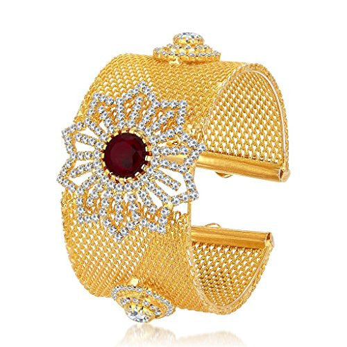 Sukkhi Fashionable Gold Plated AD Kada For Women