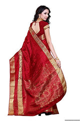 Mimosa Women's Artificial Silk Saree kanchipuram Uppada style, color :Maroon(3276-2092-SD-MRN)