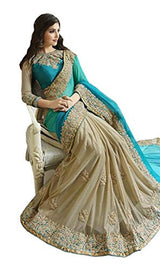 Sargam Fashion Women's Georgette Saree (SRMBBLUECORD_Blue)