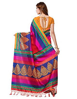 e-VASTRAM Women's Mysore Art Silk Saree with Blouse Piece(NSTASSELMULTI_Multi)
