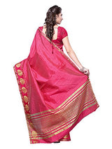 Mimosa Women's Pink Tassar silk saree(3098-3032-STRABERRY)