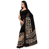 Trendz Women's Cotton Silk Saree (TZ_Black_Beauty__Black_Free Size)