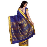 Varkala Silk Sarees Women's Art Silk Half N Half Saree(HF1101RBV_Blue &amp; Violet)