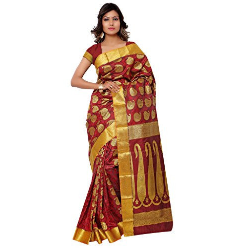 Varkala Silk Sarees Silk Saree With Blouse Piece (Ss3110Rd -Red)