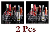 Lifestyle You 24 Compartment Luxurius Clear Acrylic Makeup Organiser Lipstick Holder Case ,2 Pieces