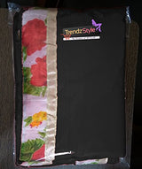 Trendz Women Georgette Saree(TZ_Chandramukhi_Black_Black)