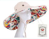 iHomey Packable Extra Large Brim Floppy Sun Hat Reversible UPF 50+ Beach Sun Bucket Hat