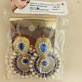 Dancing Girl 4 Colour Combo Pearl Earring : White, Black, Blue, Pink Baea0332C4 For Women