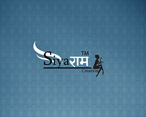 SiyaRam Creation Women's Net and Velvet Lehenga Saree(SR2055_Blue_Free Size)