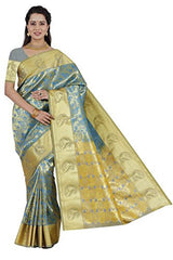 RR Women's Resham Silk Powerloom Saree (RR-BBB002-SKYBLUE)