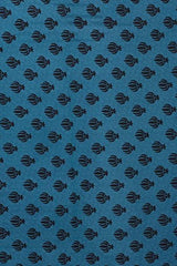 ISHIN Georgette Grey Black &amp; Blue Saree